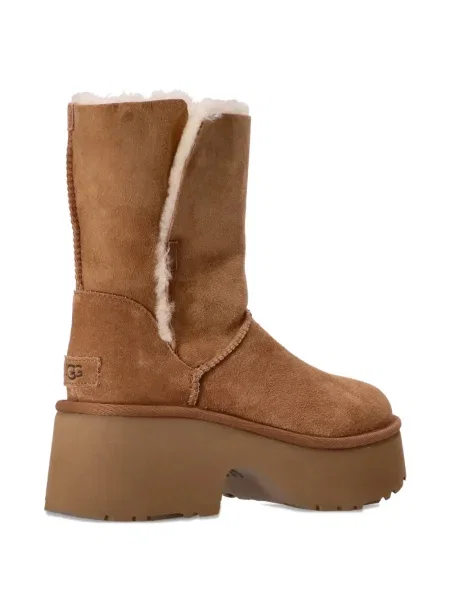 Botine Ugg din piele de căprioară cu platformă maro