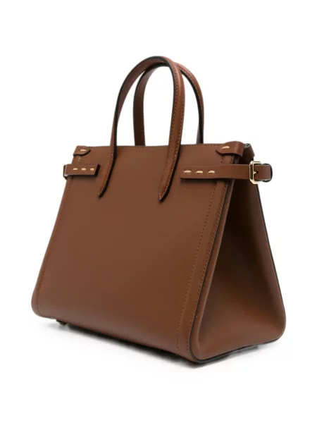 Geantă shopper Valentino Garavani maro