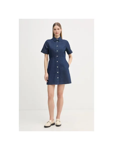 Barbour sukienka jeansowa Maia niebieska