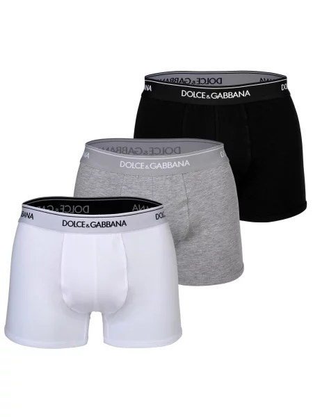 DOLCE & GABBANA Boxeralsók szürke / fekete fehér