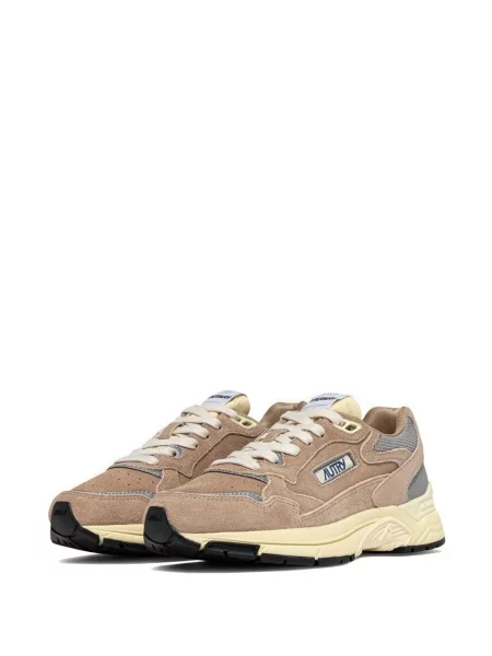 Fűzős szarvasbőr sneaker Autry barna