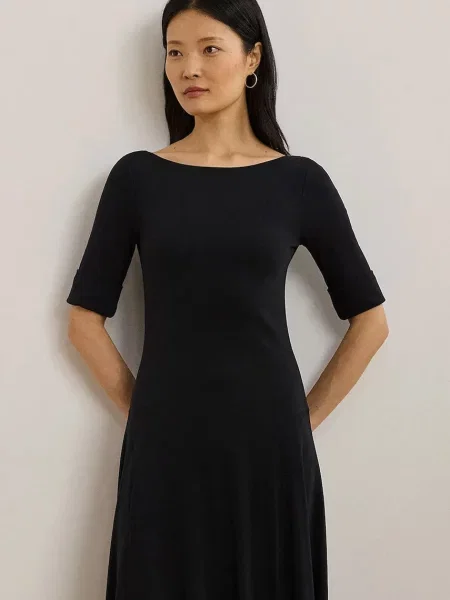 Платье мини Lauren Ralph Lauren клеш черное