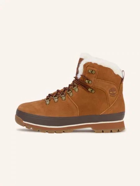 Timberland Botki Sznurowane Euro Hiker Mid Warm Lined Waterproof braun białe