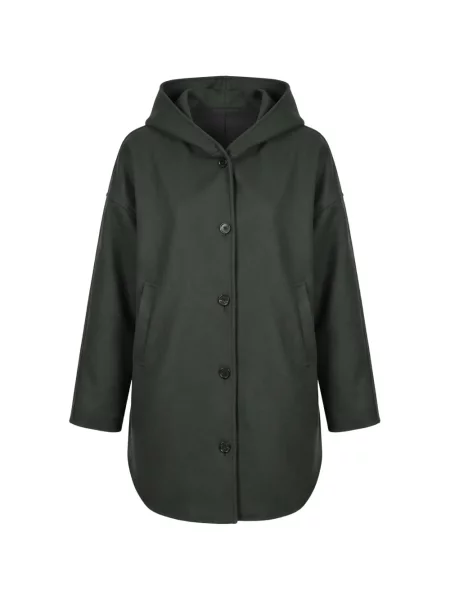 Palton 's Max Mara cu glugă verde