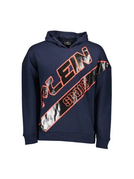 Bluza z kapturem Plein Sport z kapturem niebieska