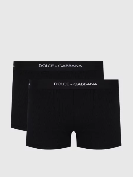 Трусы Dolce&gabbana в рубчик черные
