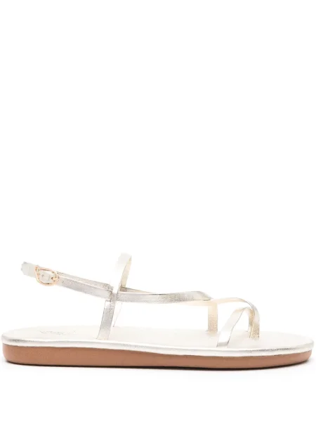 Sandale Ancient Greek Sandals din piele fără toc auriu