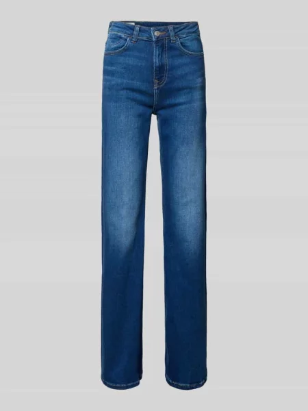 Jeansy o kroju slim fit bootcut z mieszanki bawełny model WILLA' Pepe Jeans niebieskie