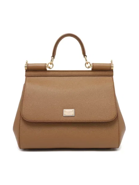 Torebka Dolce And Gabbana skórzana brązowa