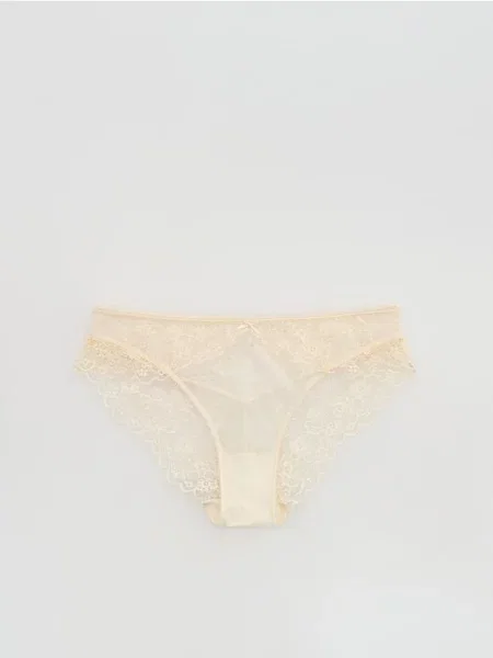 Reserved Chiloți bikini din dantelă crem