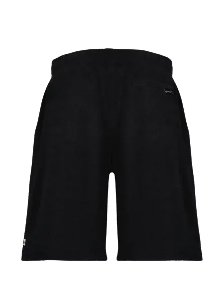 Pantaloni scurți Courreges din material terry negru