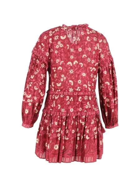 Rochie mini Ulla Johnson cu model floral cu imagine de costum roșu