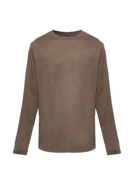 Lung tricou Sease de lână maro