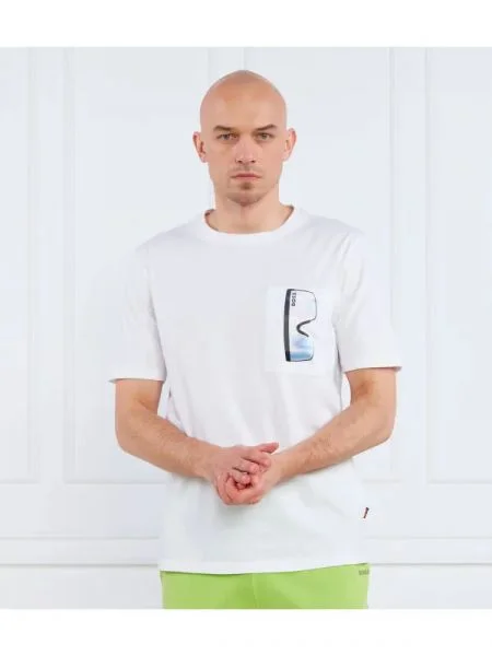 BOSS ORANGE Póló TeeVibes | Relaxed fit fehér