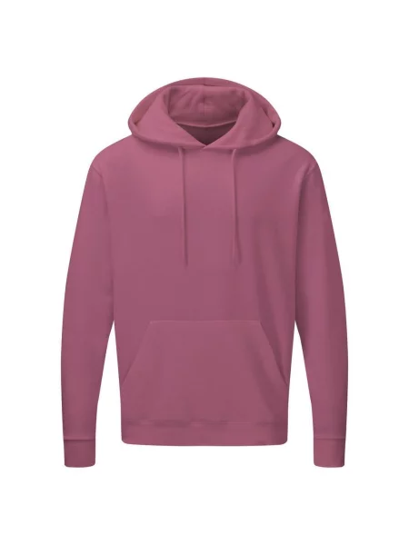 Gładka Bluza Sportowa Przez Głowę Kaptur różowa