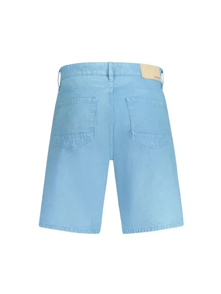 Krótkie jeansy Hugo Boss z 5 kieszeniami niebieskie