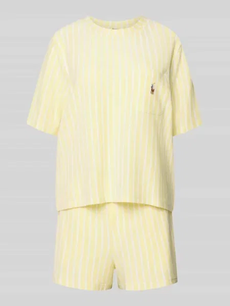 Piżama z mieszanki bawełny i modalu o kroju relaxed fit Polo Ralph Lauren żółta