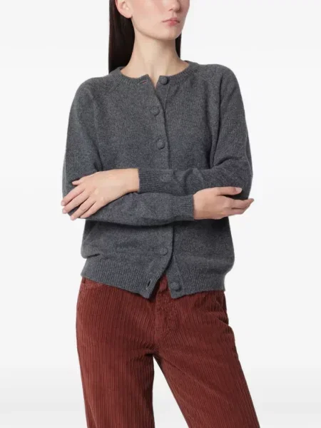 Cardigan Alexandra Golovanoff cu decolteu rotund gri