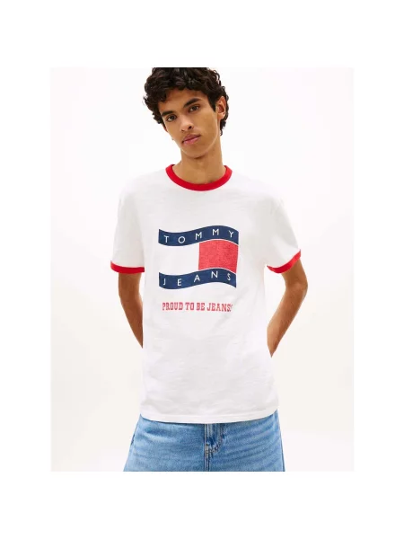 Tricou Tommy Jeans bej