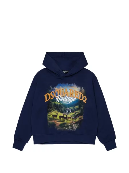 Bluza z kapturem dziecięca Dsquared2 niebieska