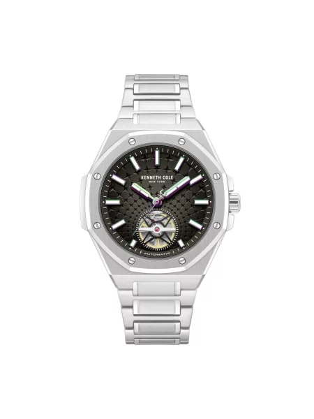 Kenneth Cole Analogové hodinky Automatic watch Benson tmavě šedá