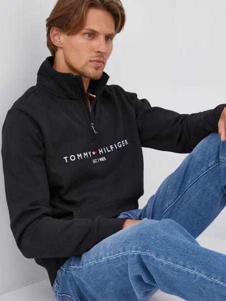 Dukserica Tommy Hilfiger za muškarce crna