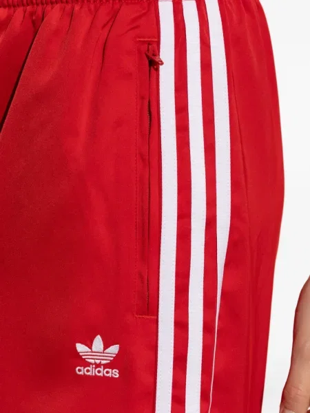 Pantaloni Adidas cu model leopard din jerseu roșu