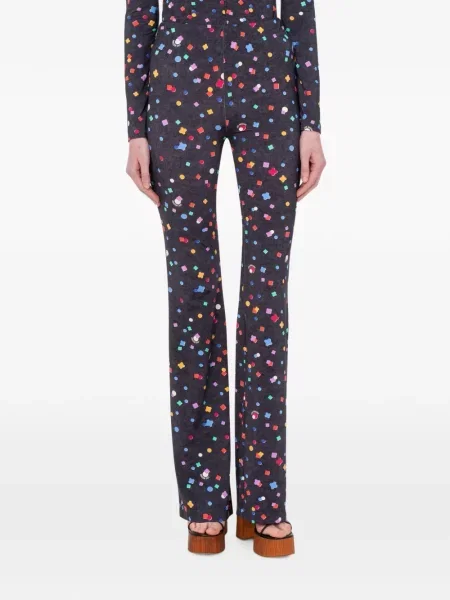 Pantaloni Love Moschino din jerseu negru