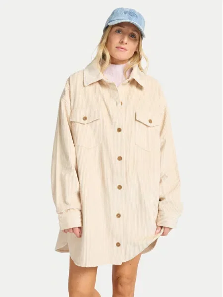 Billabong Φόρεμα πουκάμισο Winter Ocean Boxy Fit μπεζ