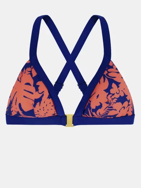 Top Dorina w kwiatki niebieski