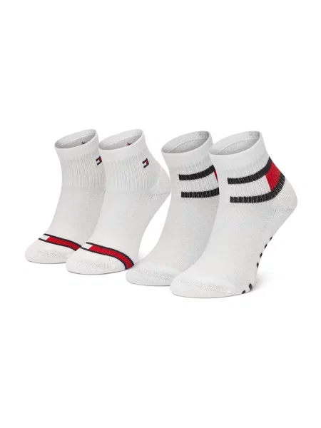 Duge čarape Tommy Hilfiger bijela