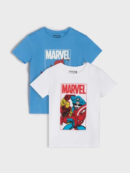 Sinsay trička s potiskem 2 ks Marvel vícebarevná