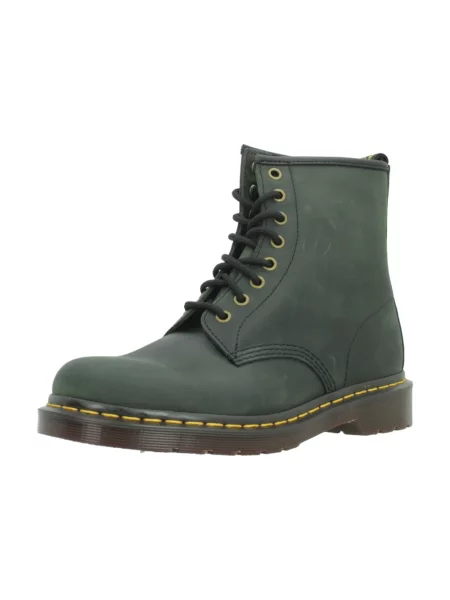 Trzewiki Dr. Martens skórzane zielone