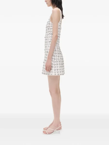 Rochie mini Simkhai cu model floral de costum alb
