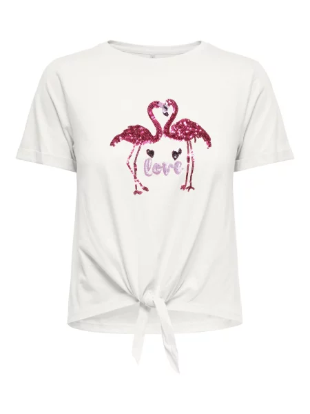 ONLY Tričko ONLDORA / pink / offwhite fialová