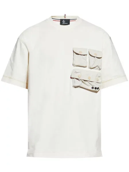 Majica Moncler Grenoble s printom bijela