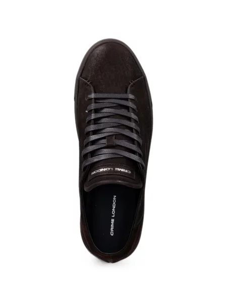 Sneakers Crime London σουέντ με σχέδιο καφέ
