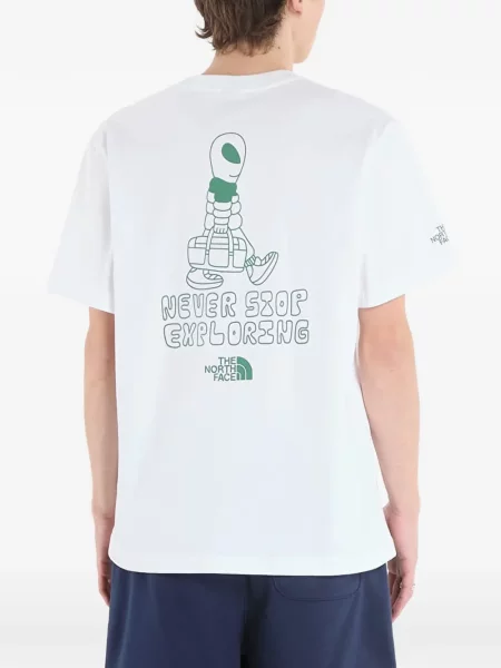 Tricou The North Face cu imagine alb