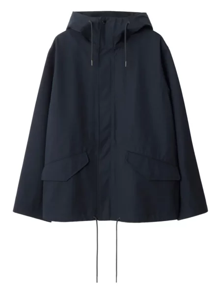 Geacă Burberry cu glugă albastru