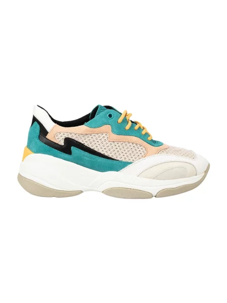 Sneakersy Geox skórzane wiązane szare