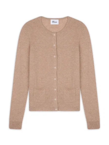 JUST CASHMERE Geacă tricotată Katharine mokka maro