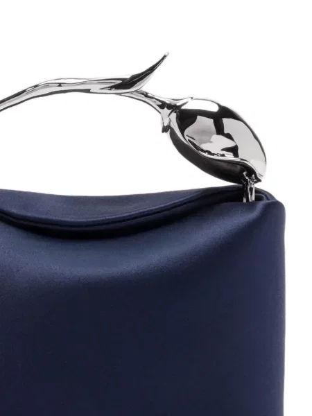 Gėlėta shopper rankinė Erdem mėlyna