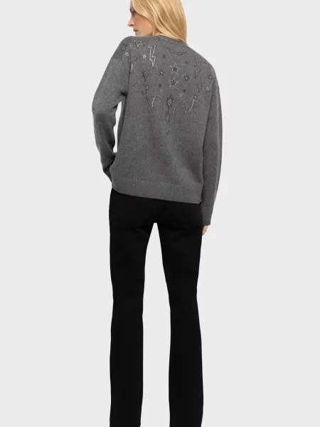 Кашеміровий кардиган Zadig&voltaire сірий