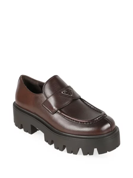 Pantofi loafer Prada din piele maro