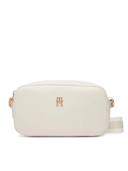TOMMY HILFIGER Geantă de umăr ESSENTIAL crem alb