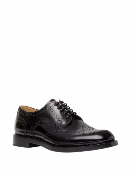 Brogues Fendi din piele negru