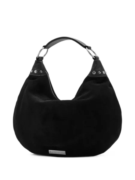 Geantă shopper Gimaguas din piele de căprioară negru