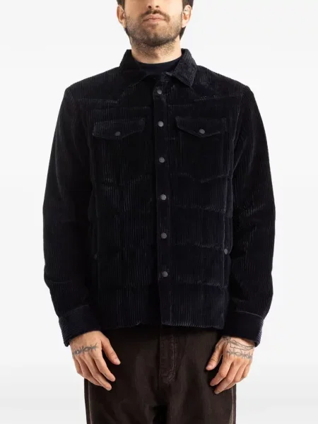 Καπιτονέ μπουφάν Moncler Grenoble κοτλέ μπλε