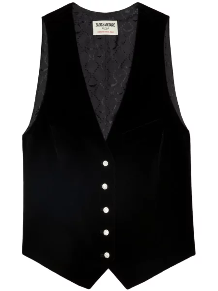 Vestă Zadig&voltaire de catifea negru