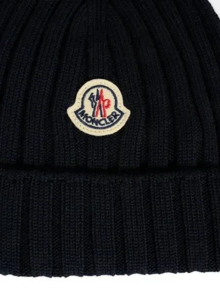 Czapka dziecięca Moncler Enfant niebieska